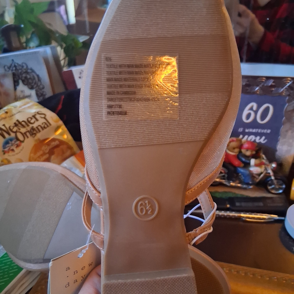 a new day Women's Cream Slingback Sandals - Picture 5 of 5